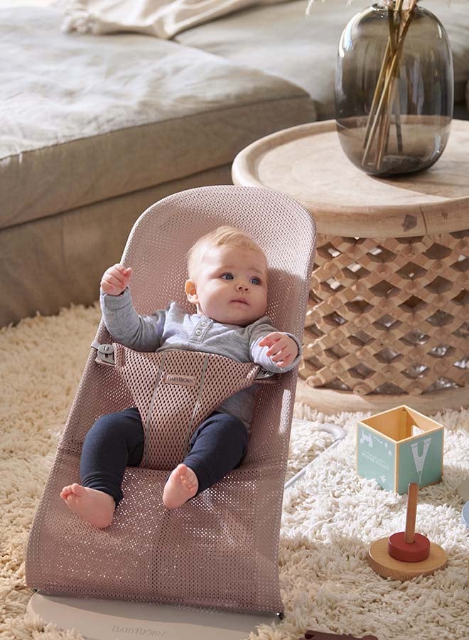 BABYBJORN باونسير بليس، شبكة، وردي باهت - Image 5